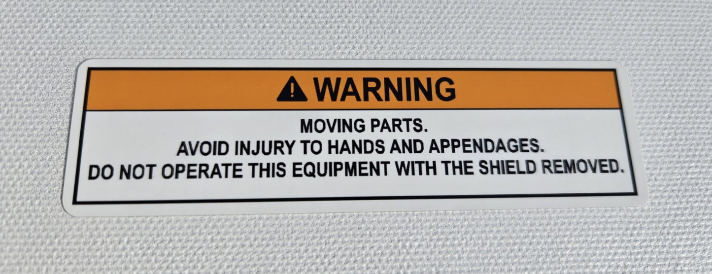 Moving Parts Warning Label (our #133)