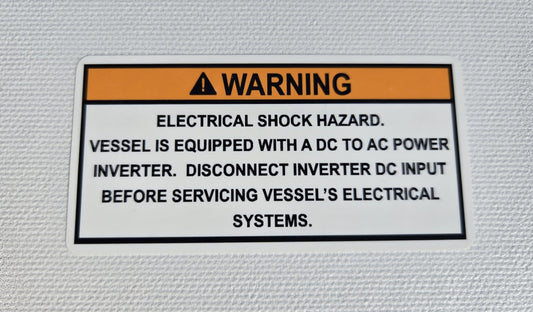 Inverter Warning Label (our #140)