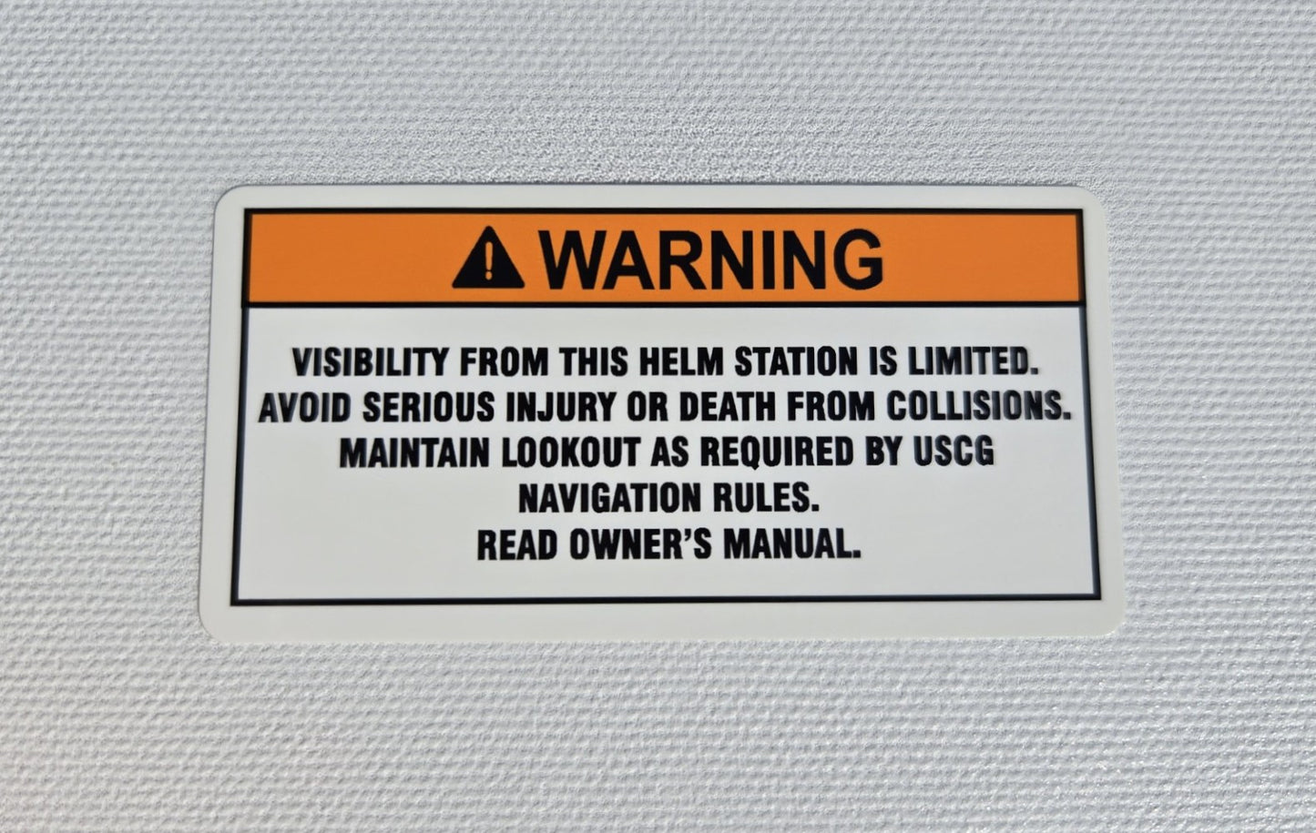 Helm Limited Visibility Warning Label (our #142)