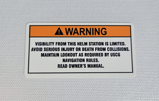 Helm Limited Visibility Warning Label (our #142)