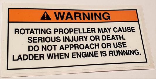 Transom Propeller Warning Label (our #157)