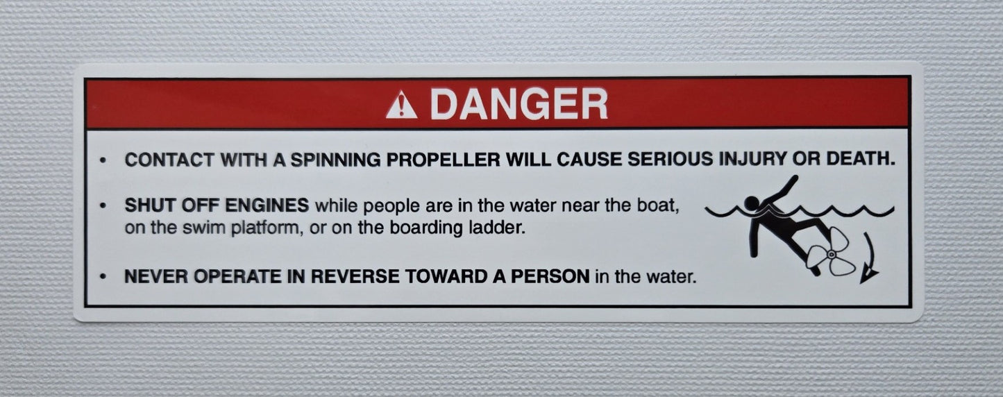 Helm Propeller Danger Label (our #158A)