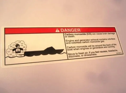Reboarding Area CO Danger Label (our #159)