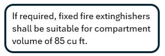 Machinery Space Volume Label - 85 cu. ft. (Pack of 100) (Our #188)