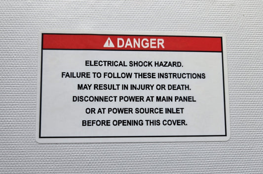 Electric Shock Danger Label (our #125)