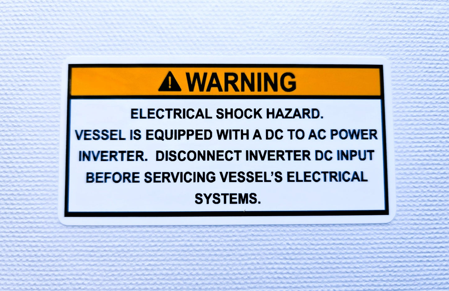 Inverter Warning Label (our #140)