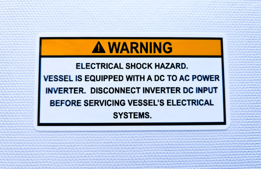 Inverter Warning Label (our #140)