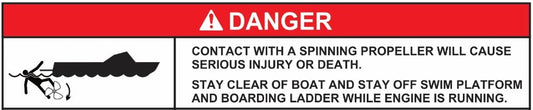 Transom Propeller Warning Label (our #157A) - Coming Oct. 2025