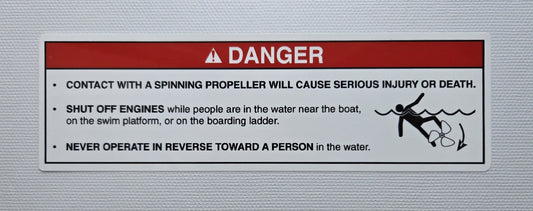 Helm Propeller Danger Label (our #158A)