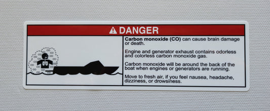 Reboarding Area CO Danger Label (our #159)