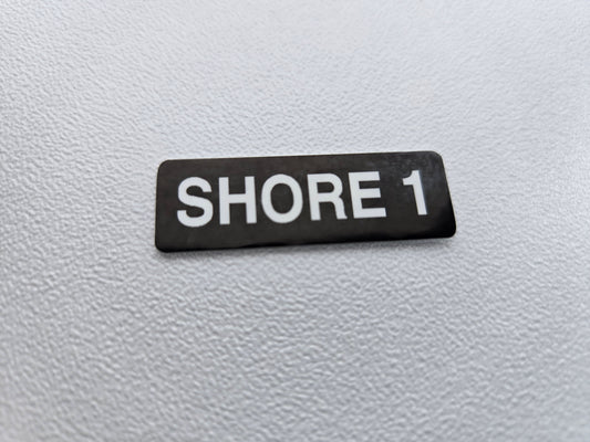 "SHORE 1" Label (our #183)