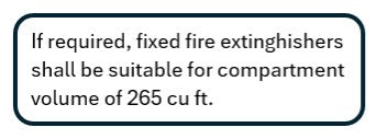 Machinery Space Volume Label - 265 cu. ft. (Pack of 100) (Our #189)